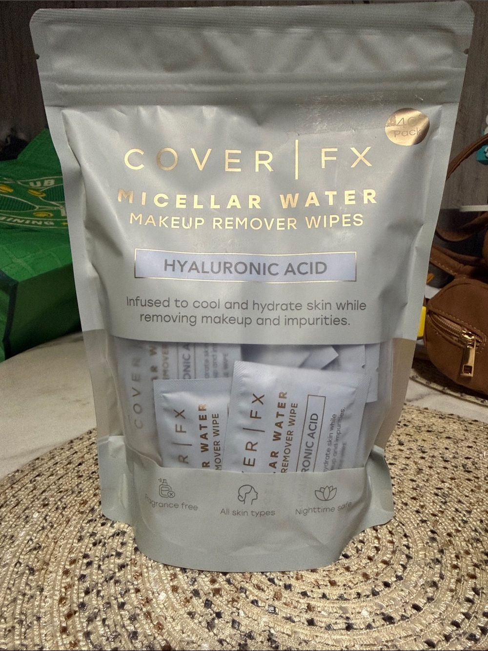 Cover FX Micellar Water Makeup Remover Wipes designed to hydrate skin